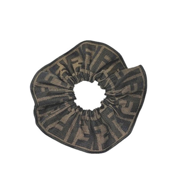 FENDI Zucca pattern scrunchie hair tie clip accessory for women